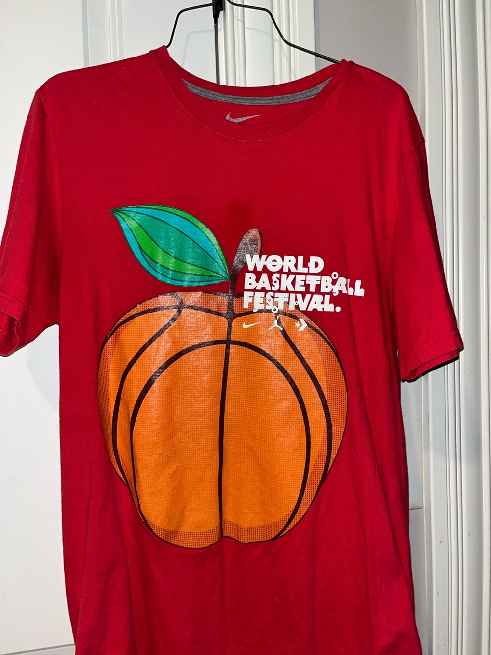 Nike World Basketball Festival Red T-Shirt Size M